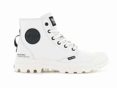 Botas De Invierno Palladium PAMPA HI SUPPLY LEATHER Hombre Blancas | Costa Rica-39627